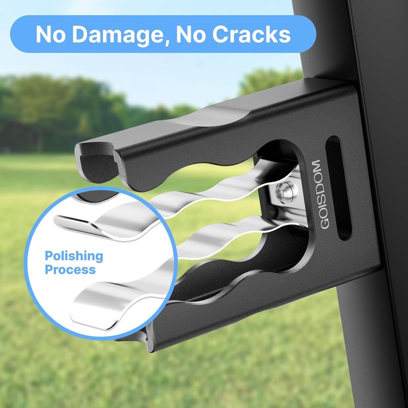 Goisdom Store Cigar Holder for Golf Cart,Strong Magnetic Cigar Holder-Ideal Golf Cart Accessory,No Damage Cigar Wrapper,Aluminum Alloy,Loop Strap,Golf Cart Accessories & Gift for Golfers,Cigar Lovers- Gray - Image 3